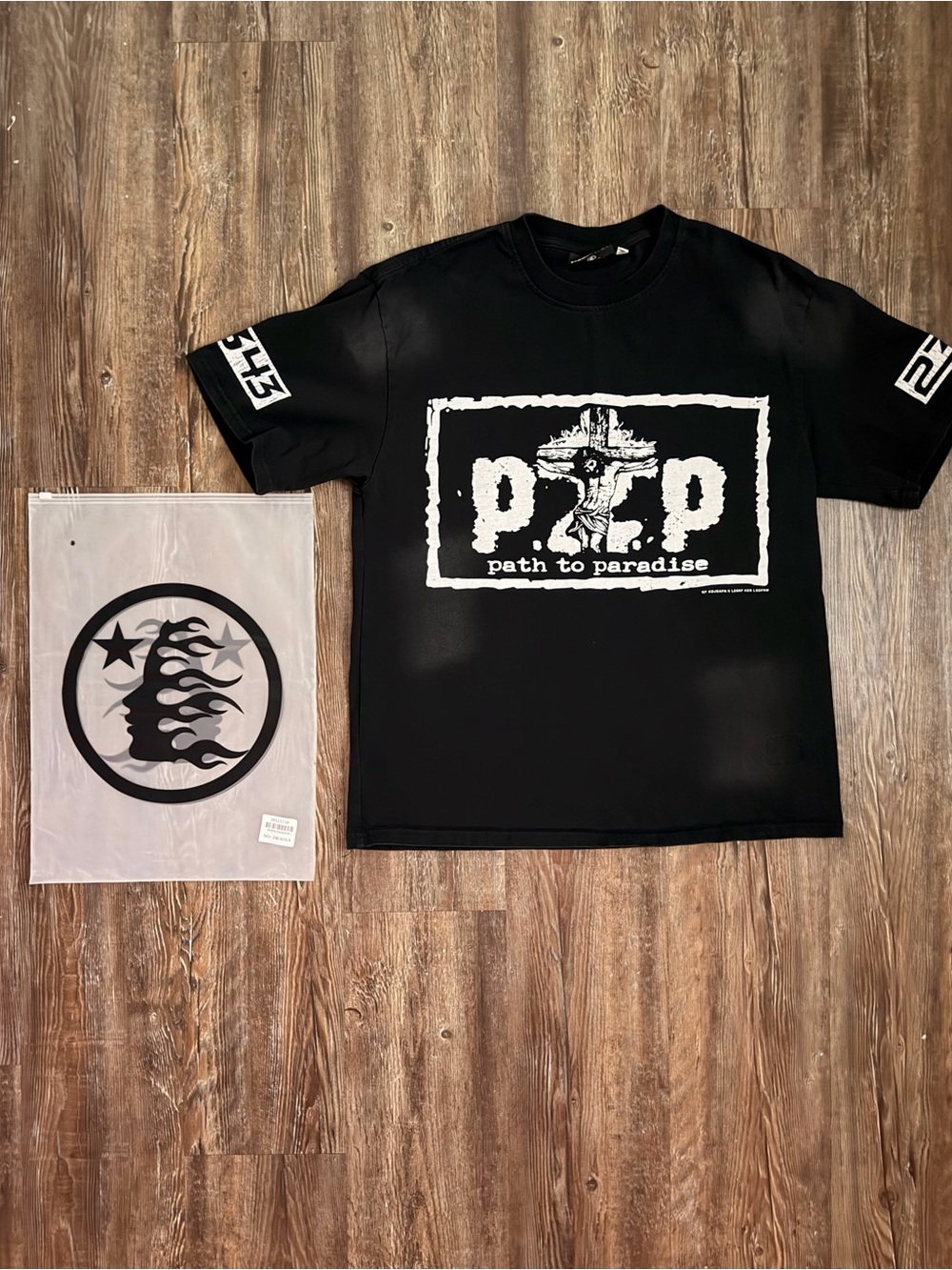 P.T.P. Path to Paradise Black Short Sleeve Graphic Tee AUTHENTIC